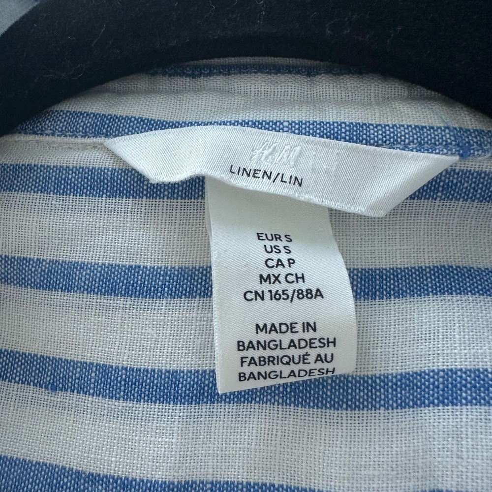 100% striped linen shirt